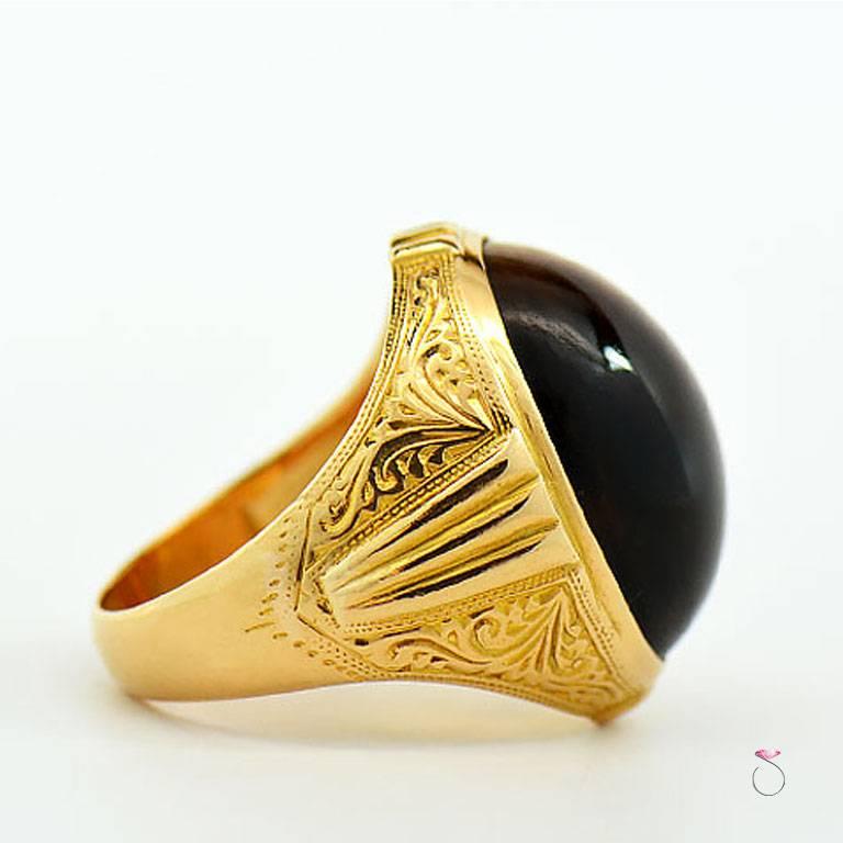 gold tiger eye ring