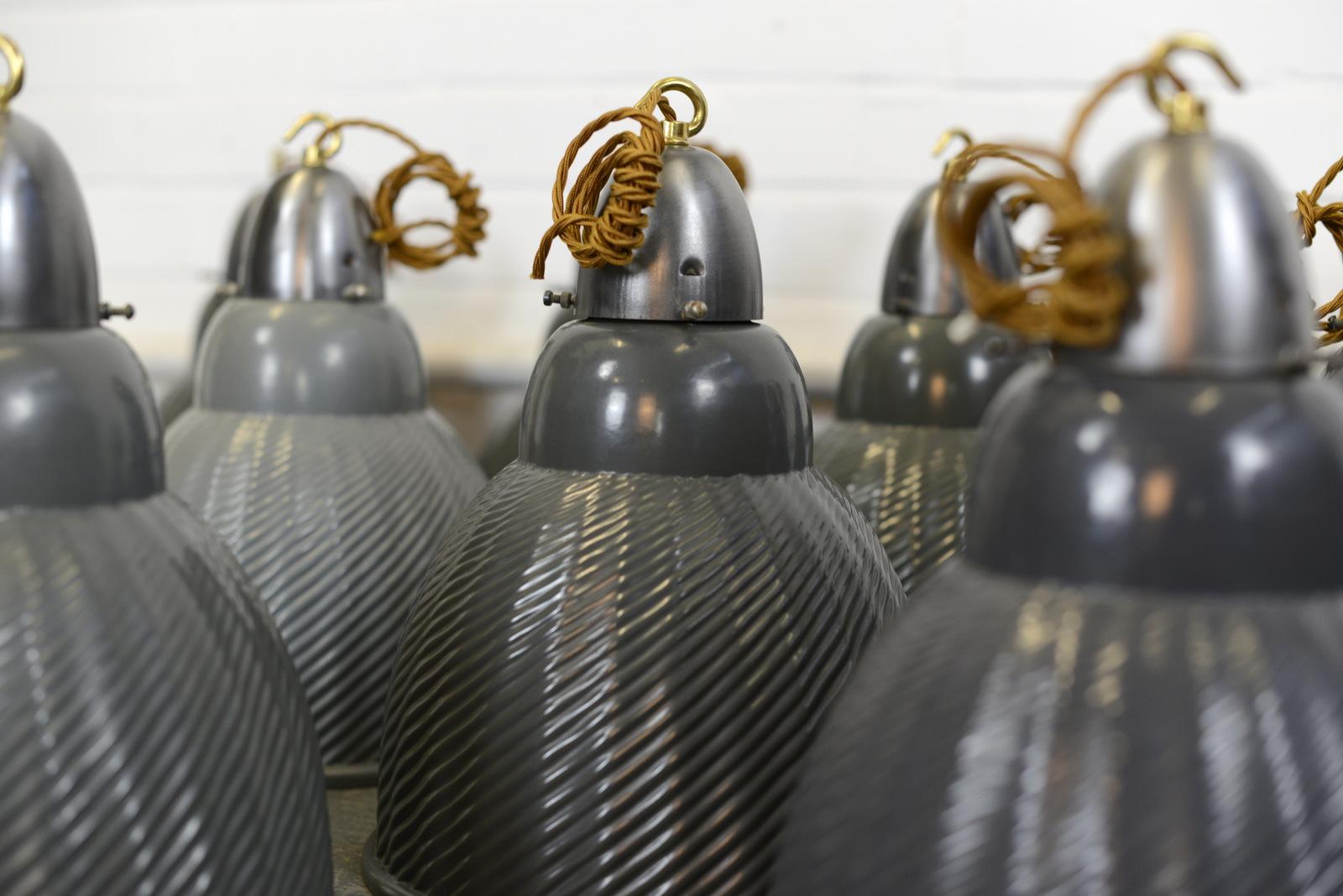 Large Mercury Glass Pendant Lights, circa 1930s In Good Condition In Gloucester, GB