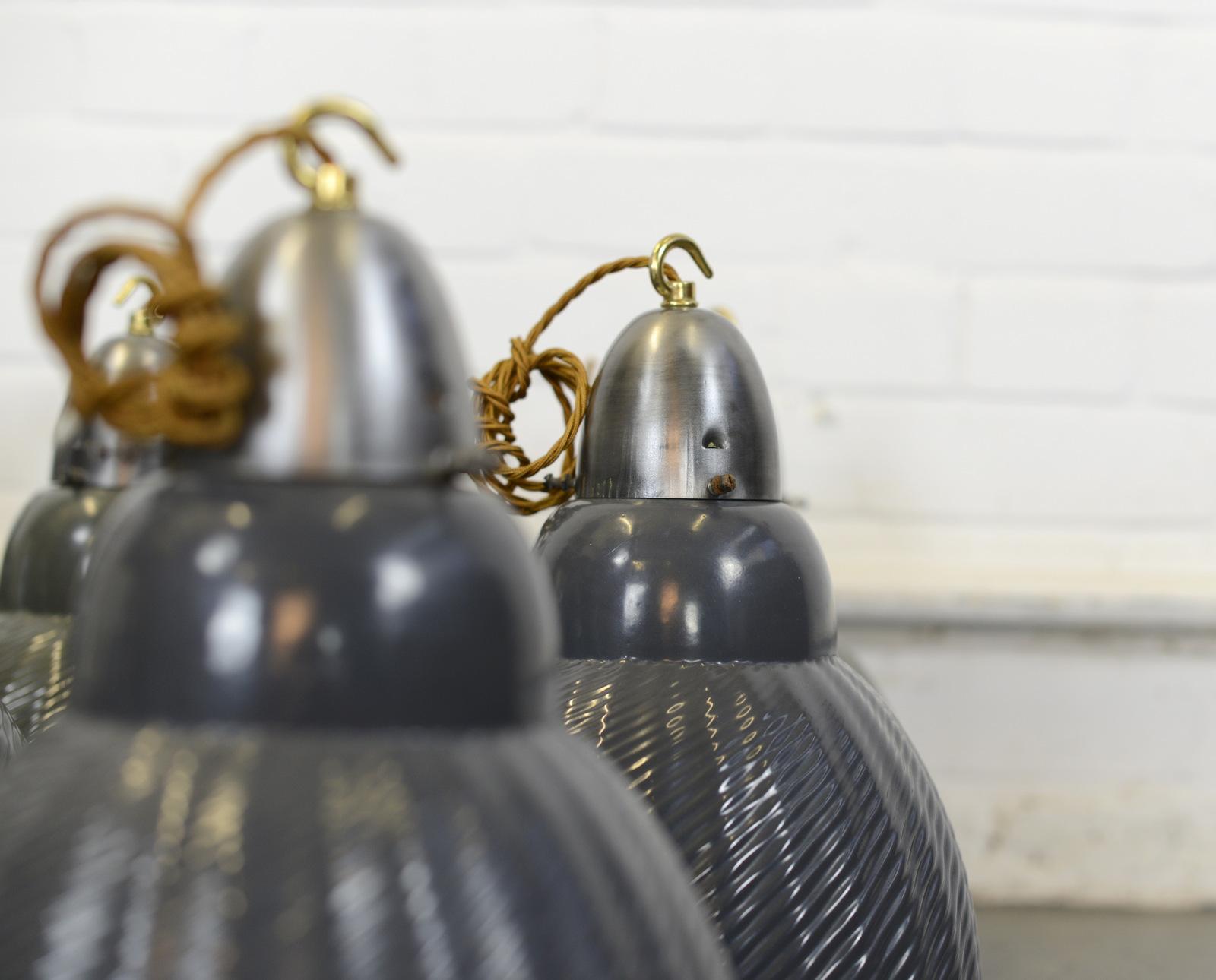 Large Mercury Glass Pendant Lights, circa 1930s 1