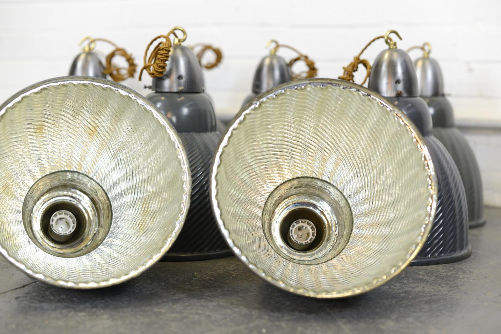 Large Mercury Glass Pendant Lights, circa 1930s 4