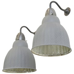 Large Mercury Glass Wall Lights, circa 1930s