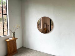 Large mercury round mirror from the 1970s