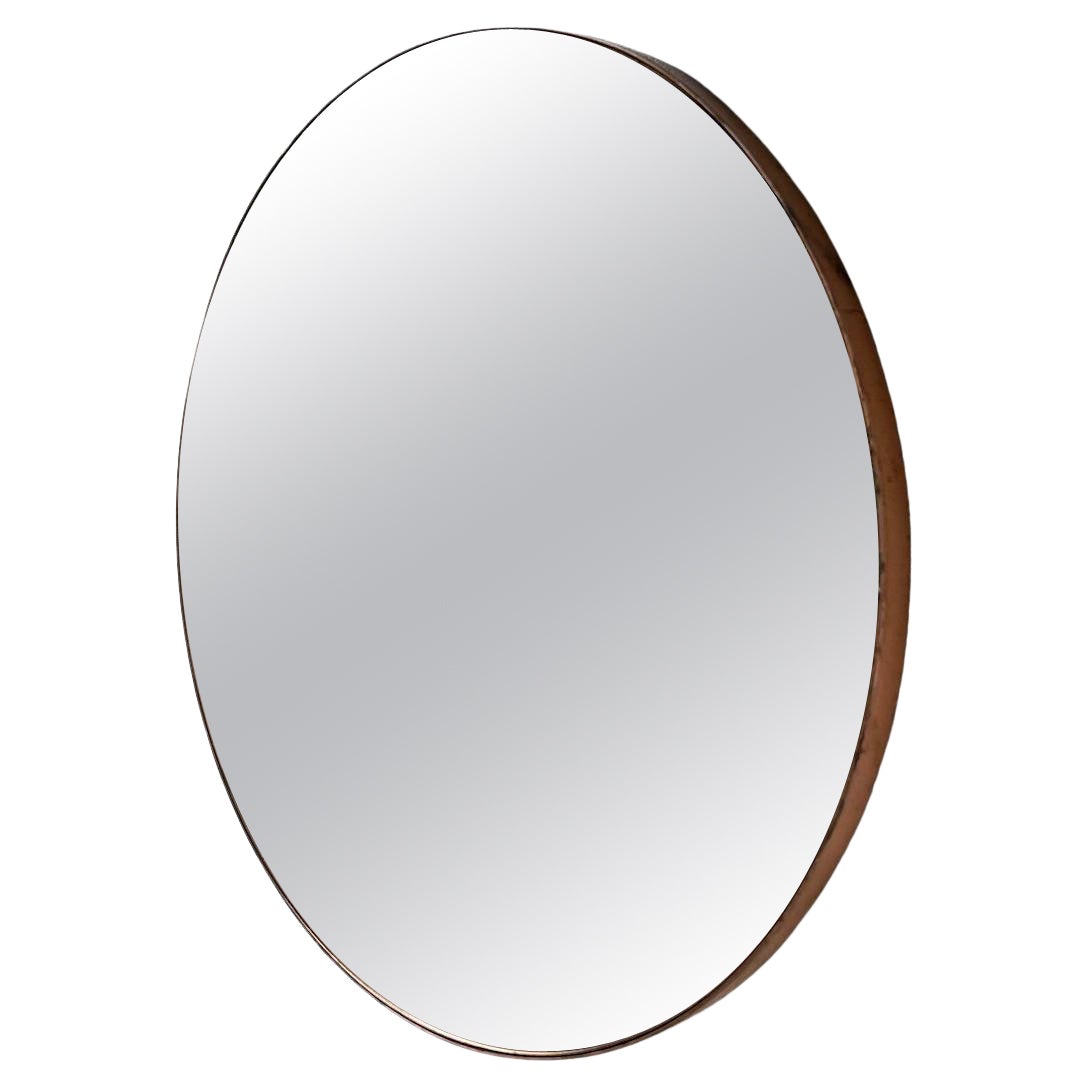 Large mercury round mirror from the 1970s For Sale