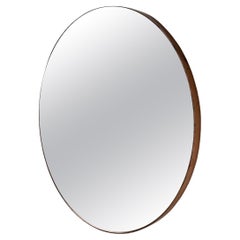 Grand miroir rond au mercure des années 1970