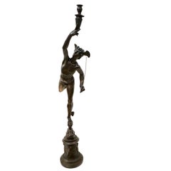 Large Mercury Sculpture Candlestick