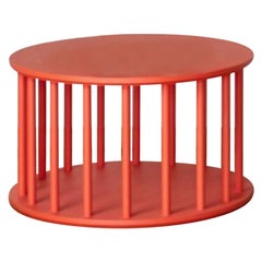Grande table d'appoint Merry, orange, fabriquée par Choice