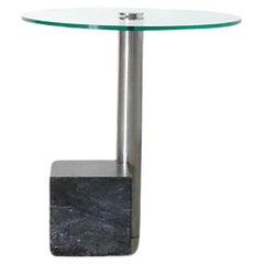 Retro Large Metaform "HK2" Side Table with Glass Top