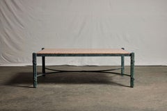 Large Metal Bamboo Motif Coffee Table