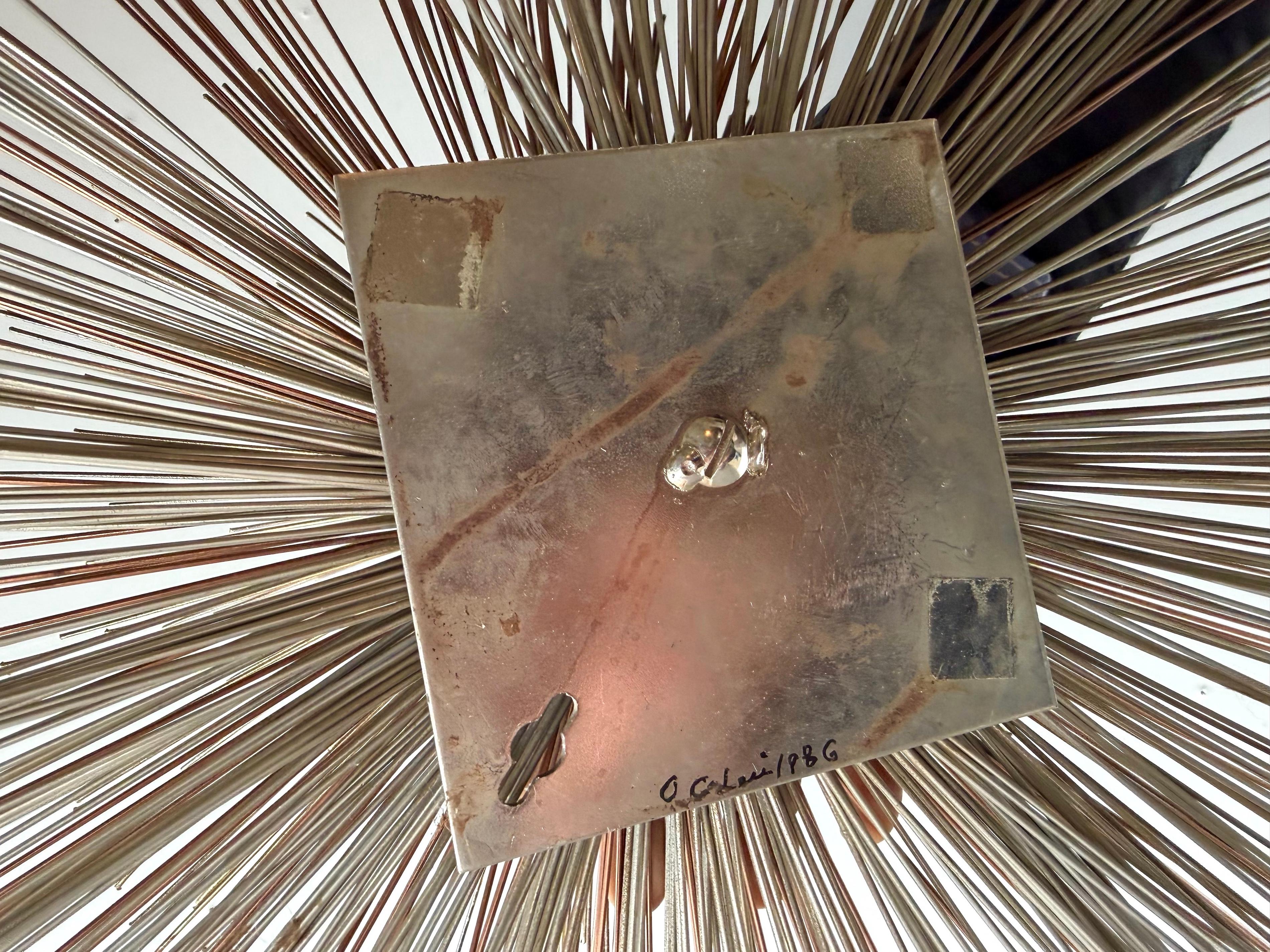 Large Metal Brass Abstract Wall Sculpture by Curtis Jere. USA, 1980s en venta 6