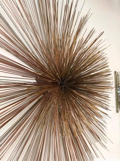 Large Metal Brass Abstract Wall Sculpture by Curtis Jere. USA, 1980s