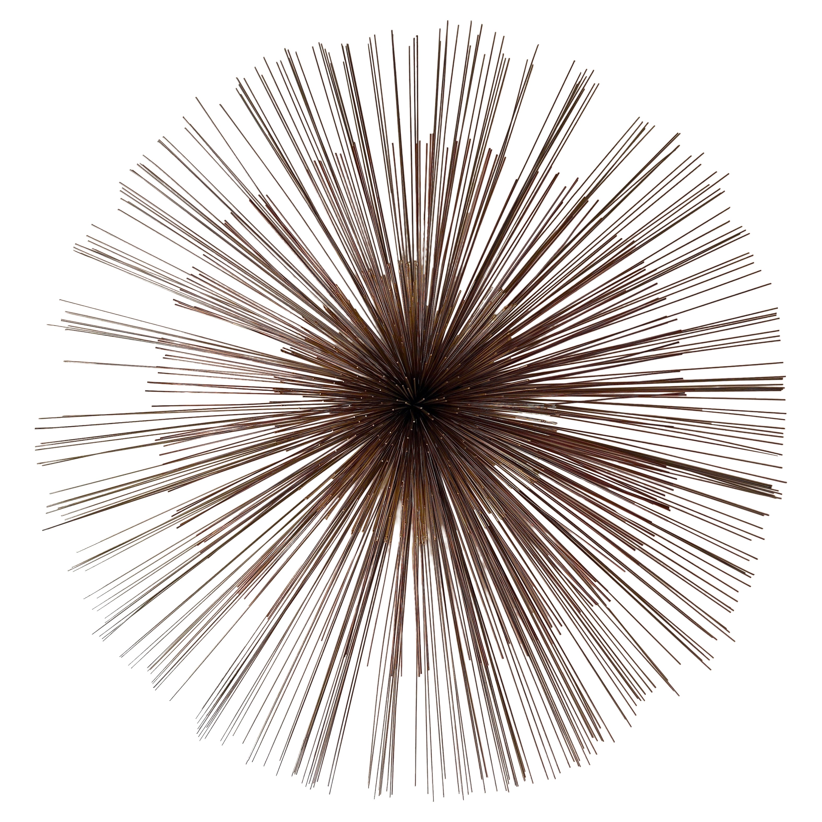 Large Metal Brass Abstract Wall Sculpture by Curtis Jere. USA, 1980s en venta