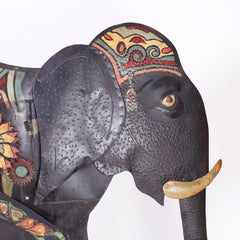 Large Metal Elephant Wall Sculpture