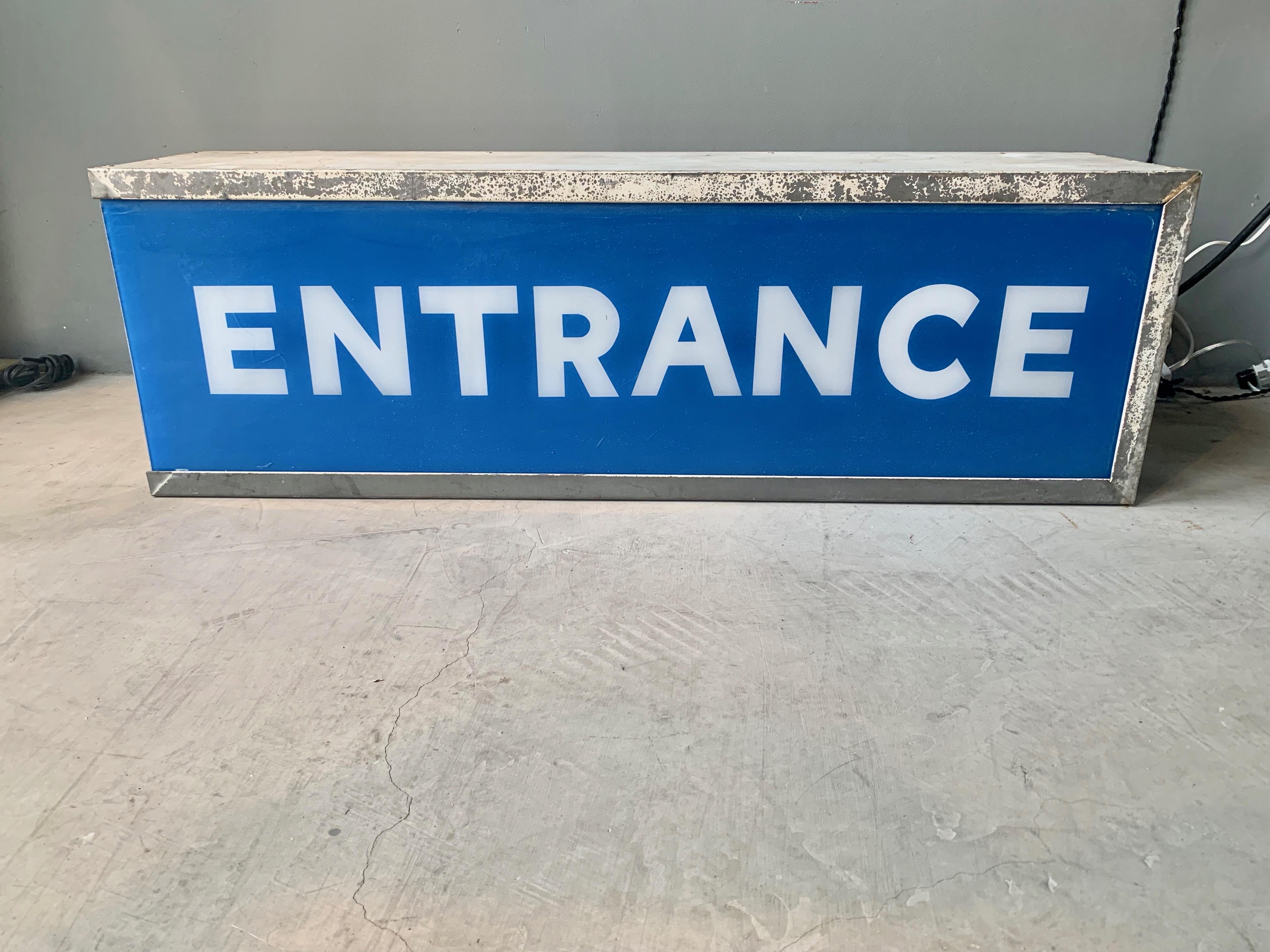American Large Metal Entrance Light Box Sign