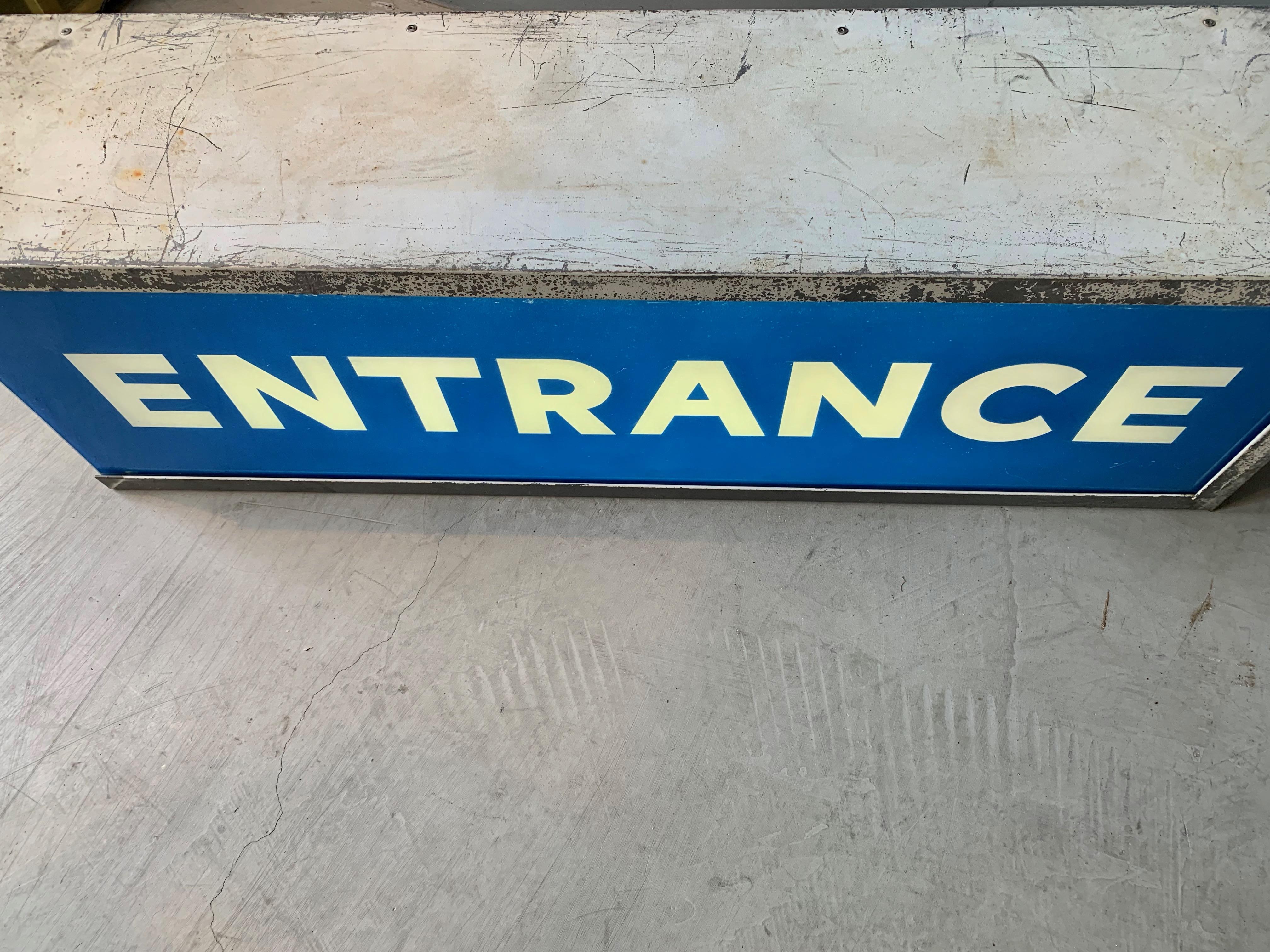 Late 20th Century Large Metal Entrance Light Box Sign