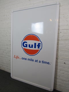 Large Metal Gulf Gas Station Sign