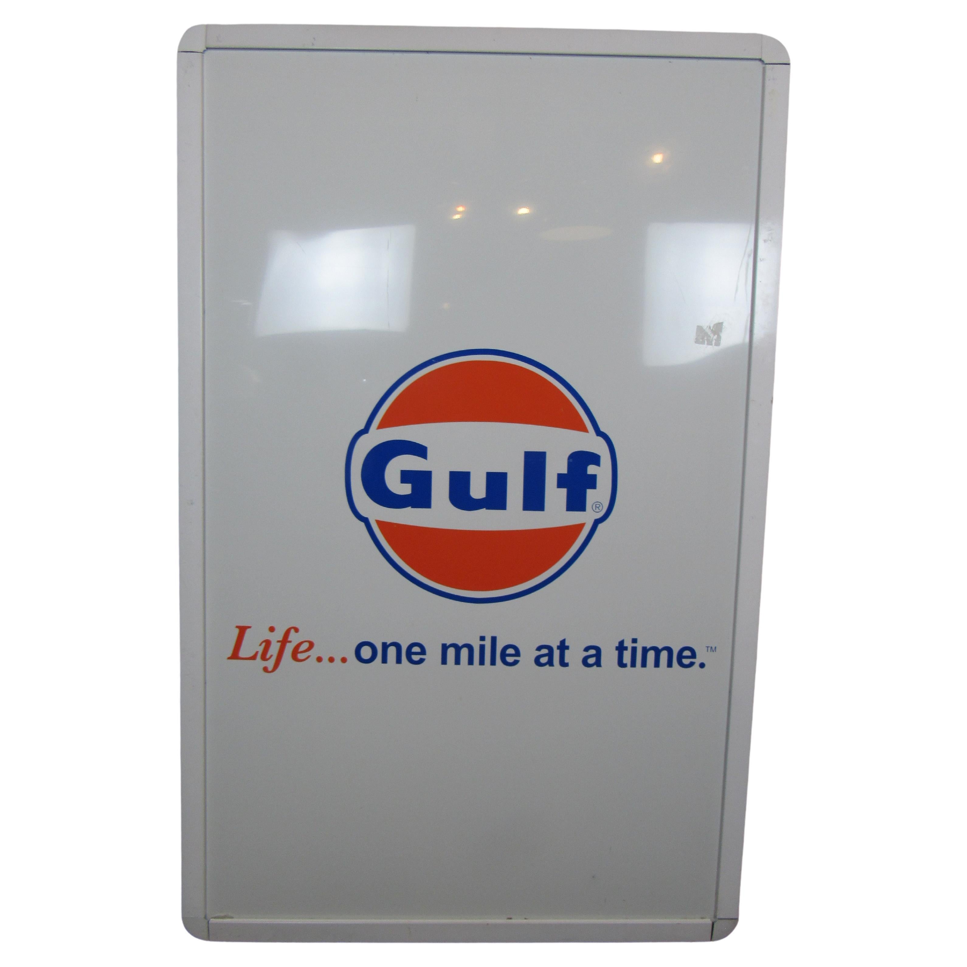 Large Metal Gulf Gas Station Sign For Sale