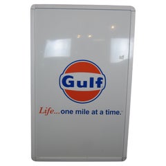 Used Large Metal Gulf Gas Station Sign
