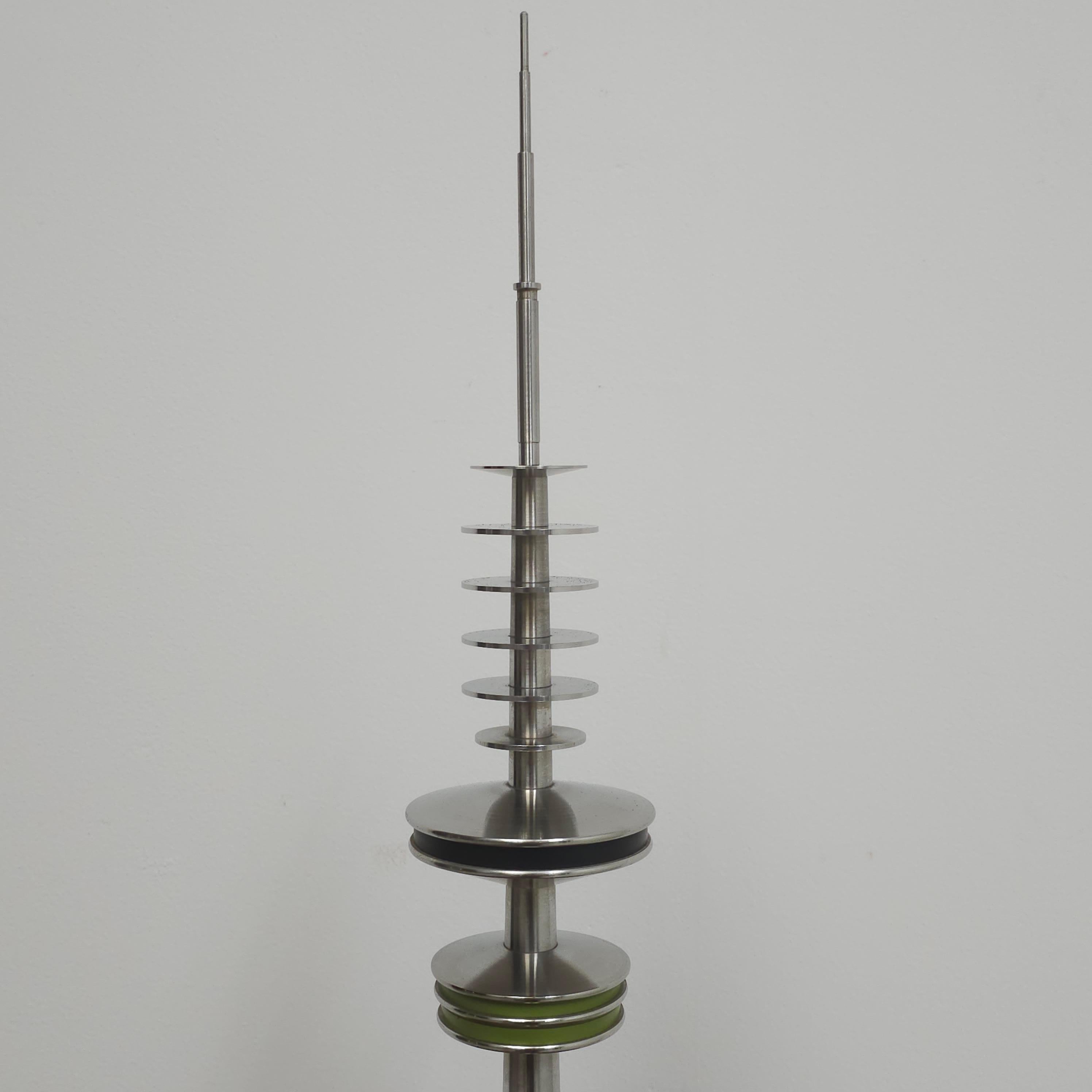 Large metal Hamburg tv tower scale modell statue  For Sale 1