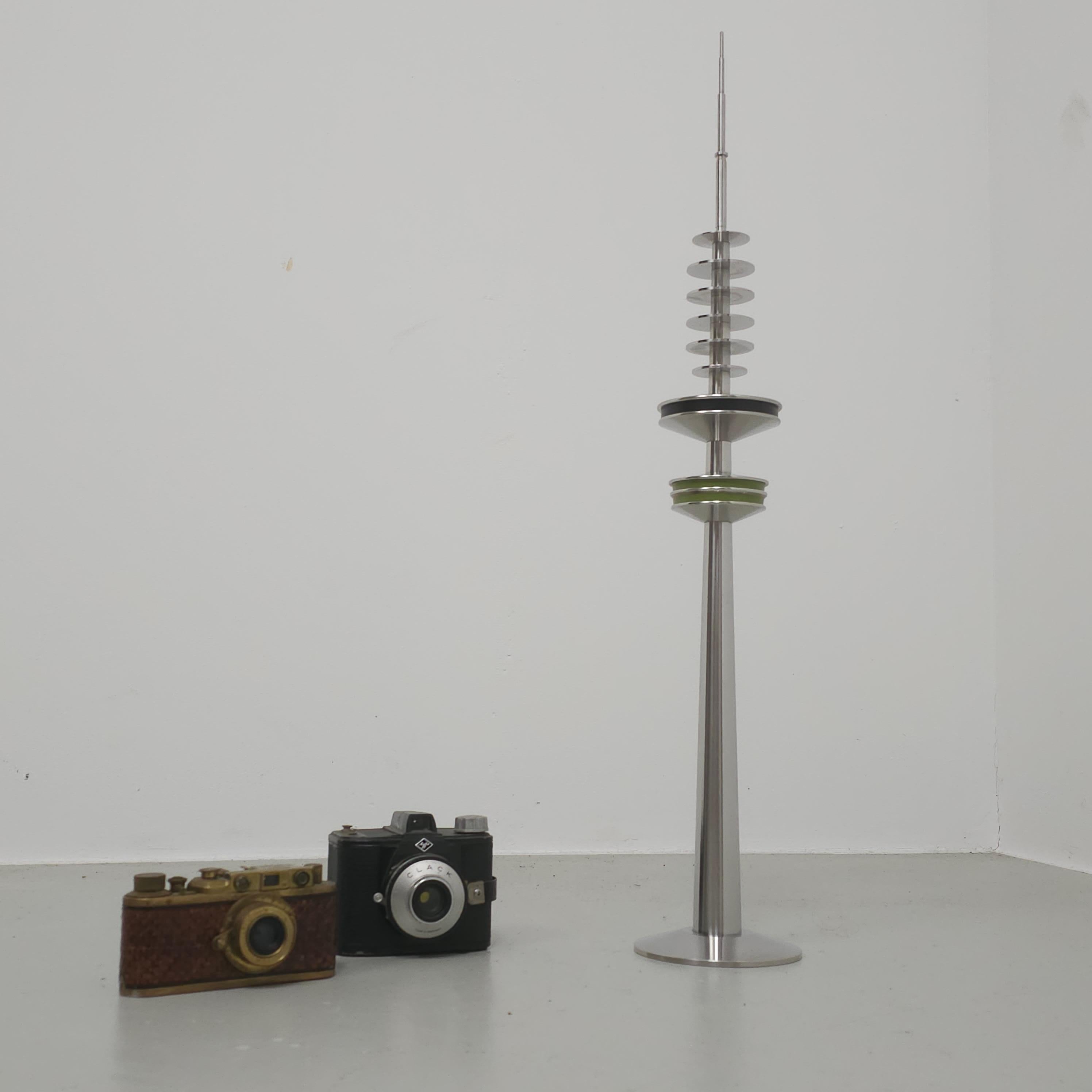 Large metal Hamburg tv tower scale modell statue  For Sale 8
