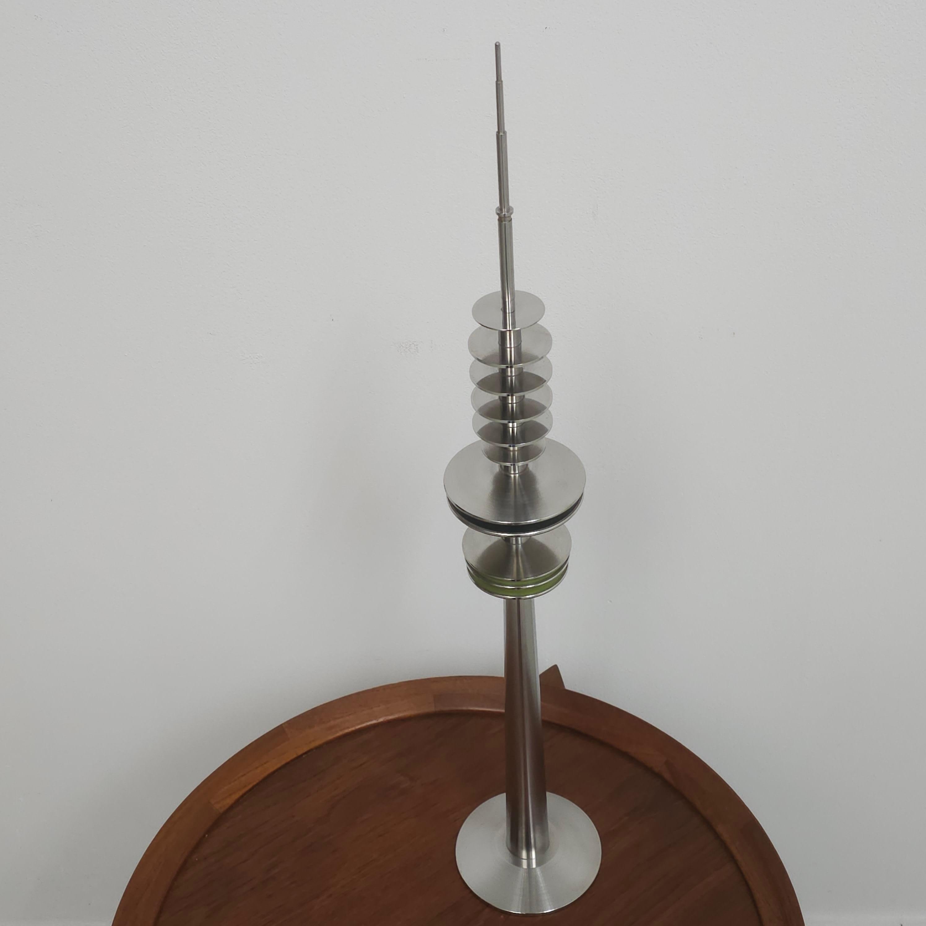 German Large metal Hamburg tv tower scale modell statue  For Sale
