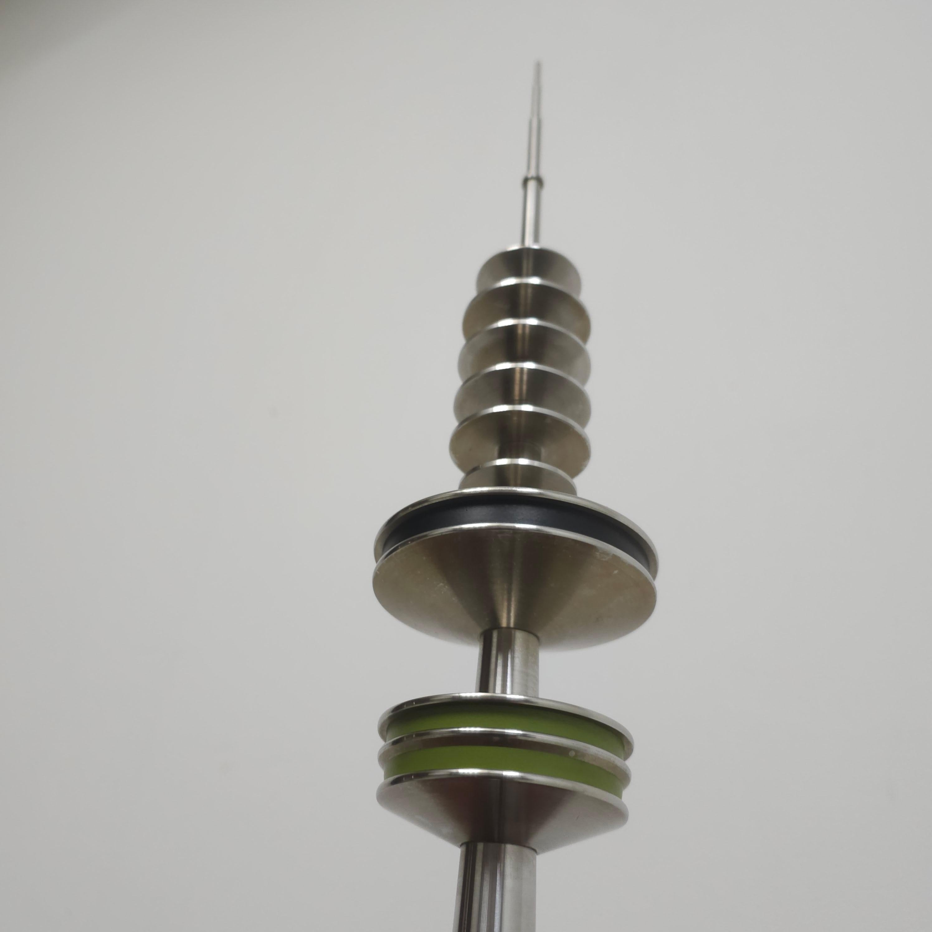 Turned Large metal Hamburg tv tower scale modell statue  For Sale