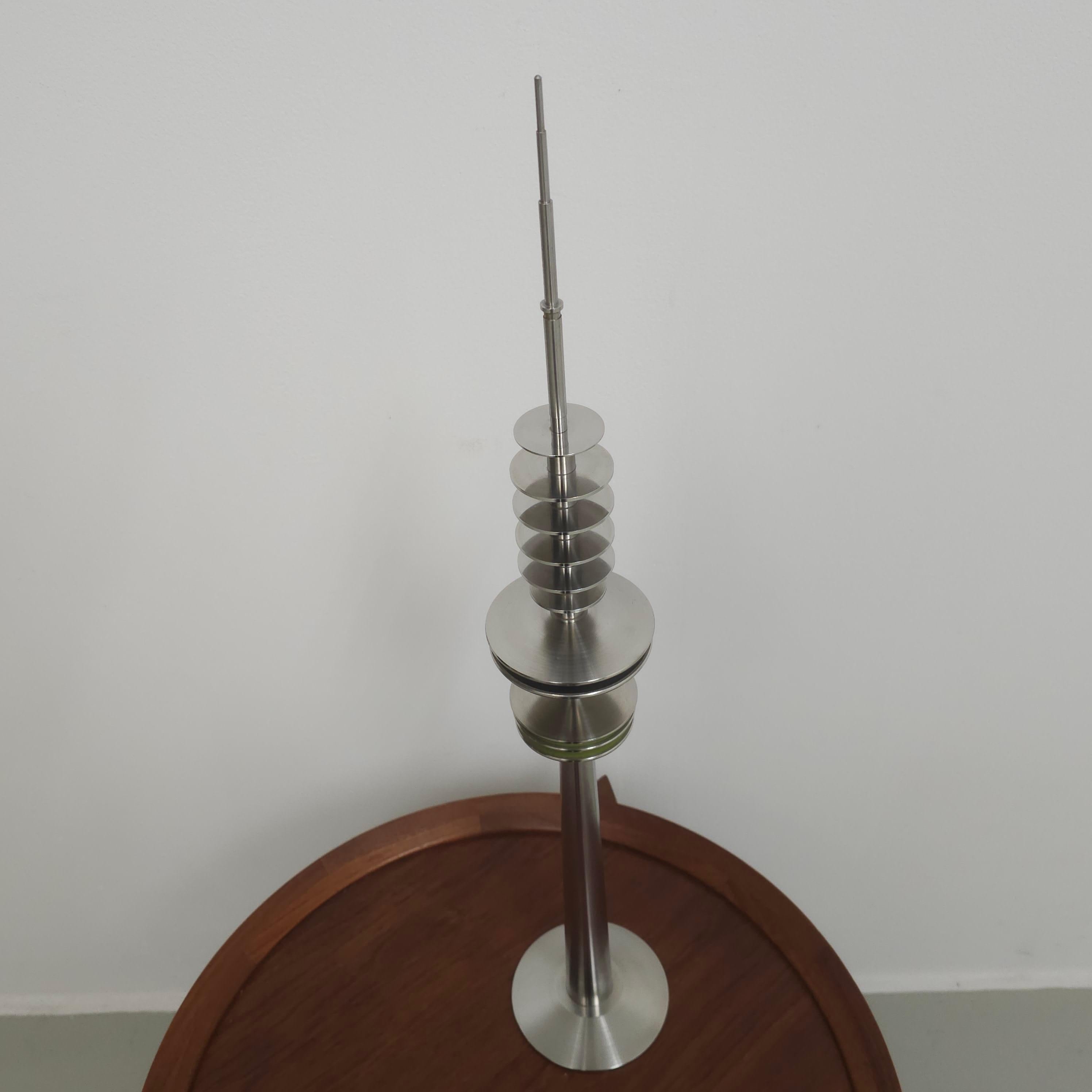 Metal Large metal Hamburg tv tower scale modell statue  For Sale