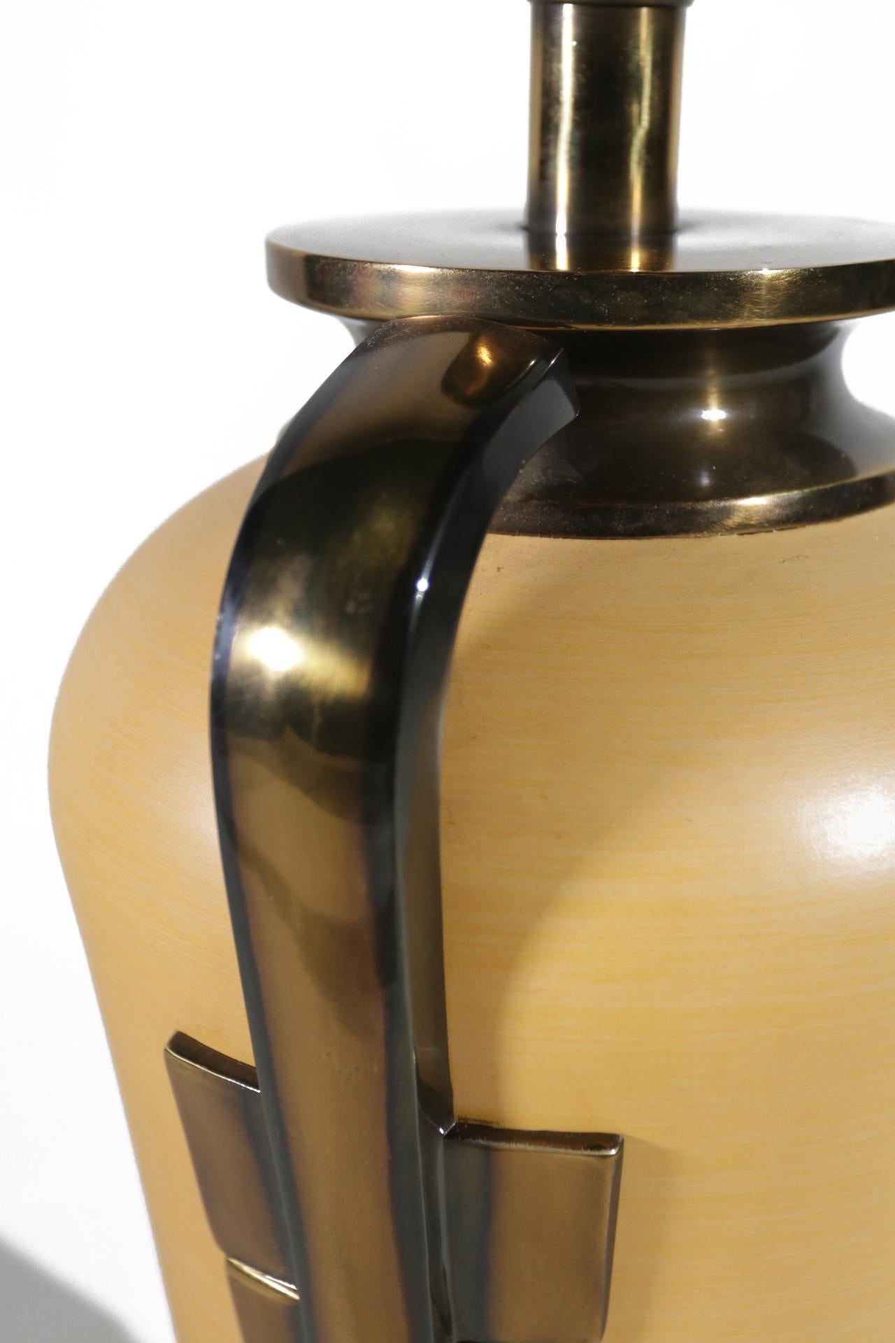Large Metal Hollywood Regency Style Table Lamp from the 1980s 3