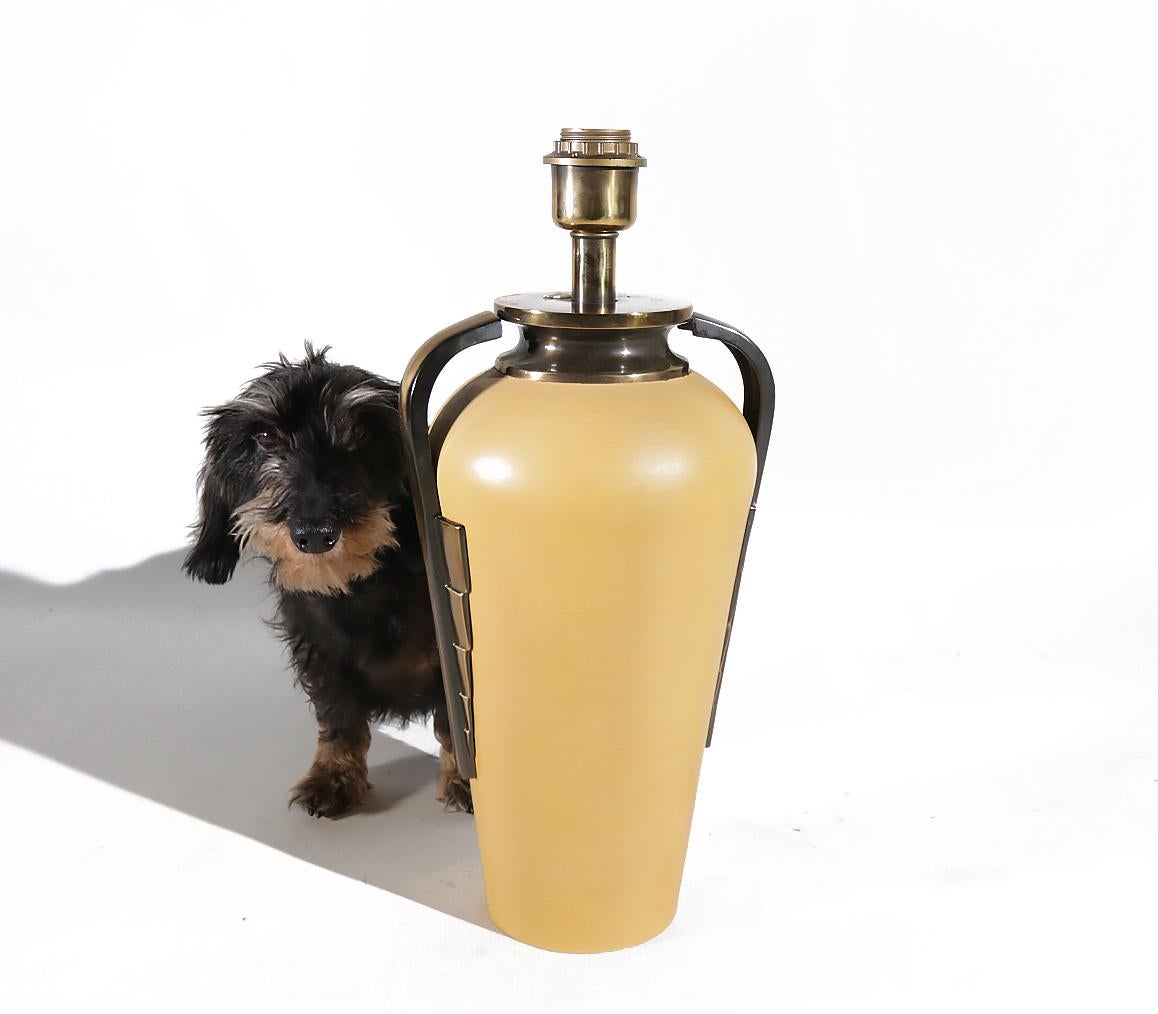 Large Metal Hollywood Regency Style Table Lamp from the 1980s 4