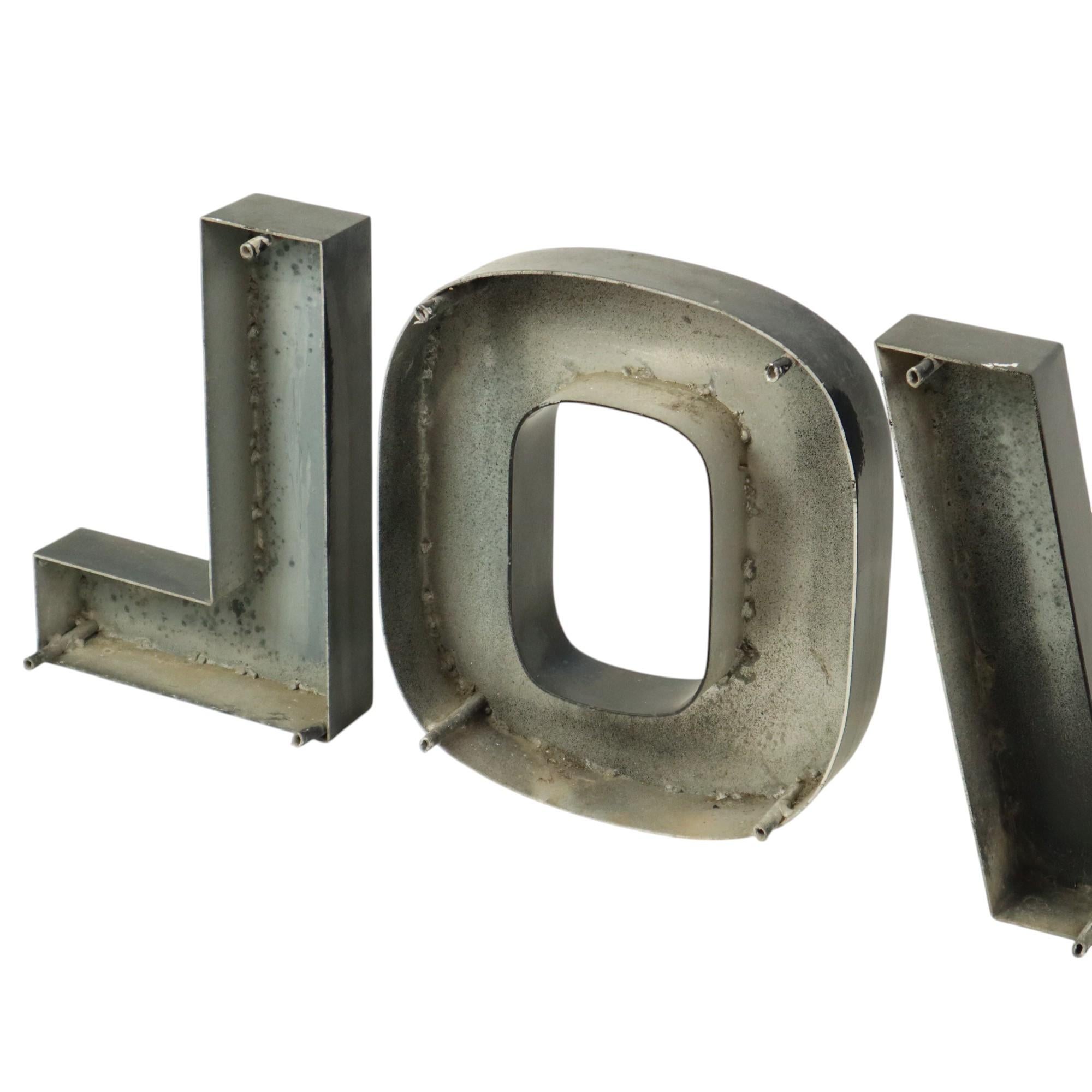 Letras grandes de metal Amor pintadas de negro Objetos publicitarios en venta 6