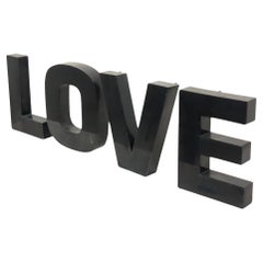 Large Metal Letters Love Black Painted Advertising Objects