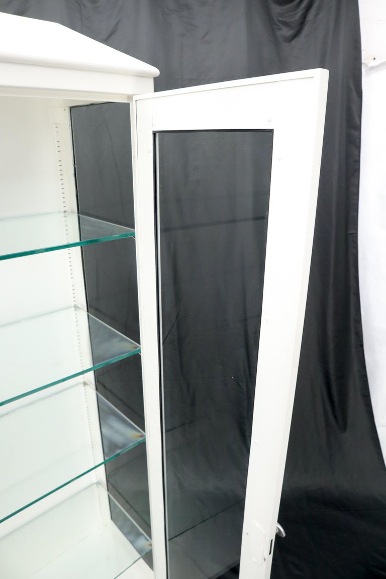 Large Metal MidCentury Modern Medical with Adjustable Glass