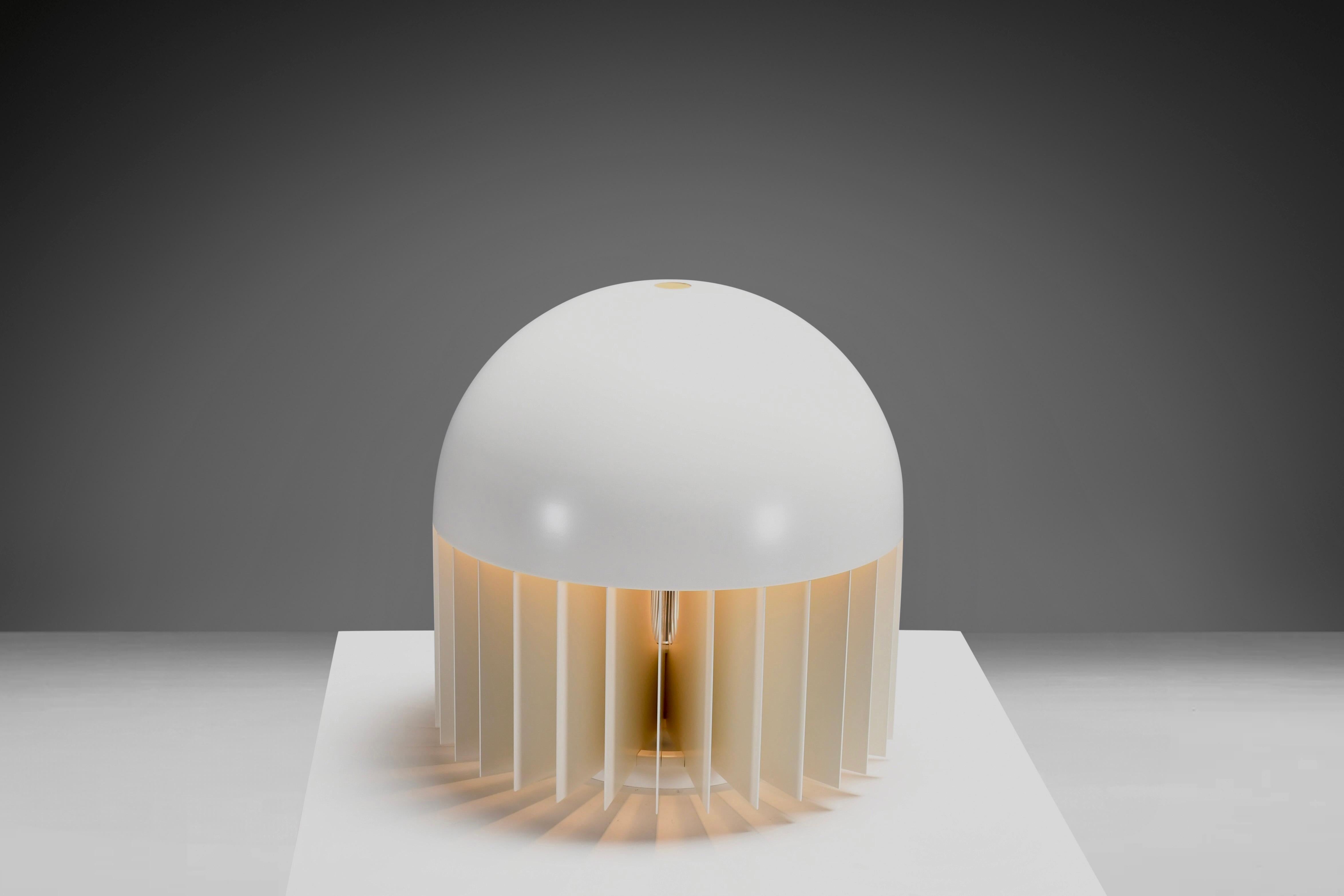 Italian Large metal 'MT' Table / Floor Lamp by Giancarlo Mattioli for Sirrah, Italy 1969 For Sale