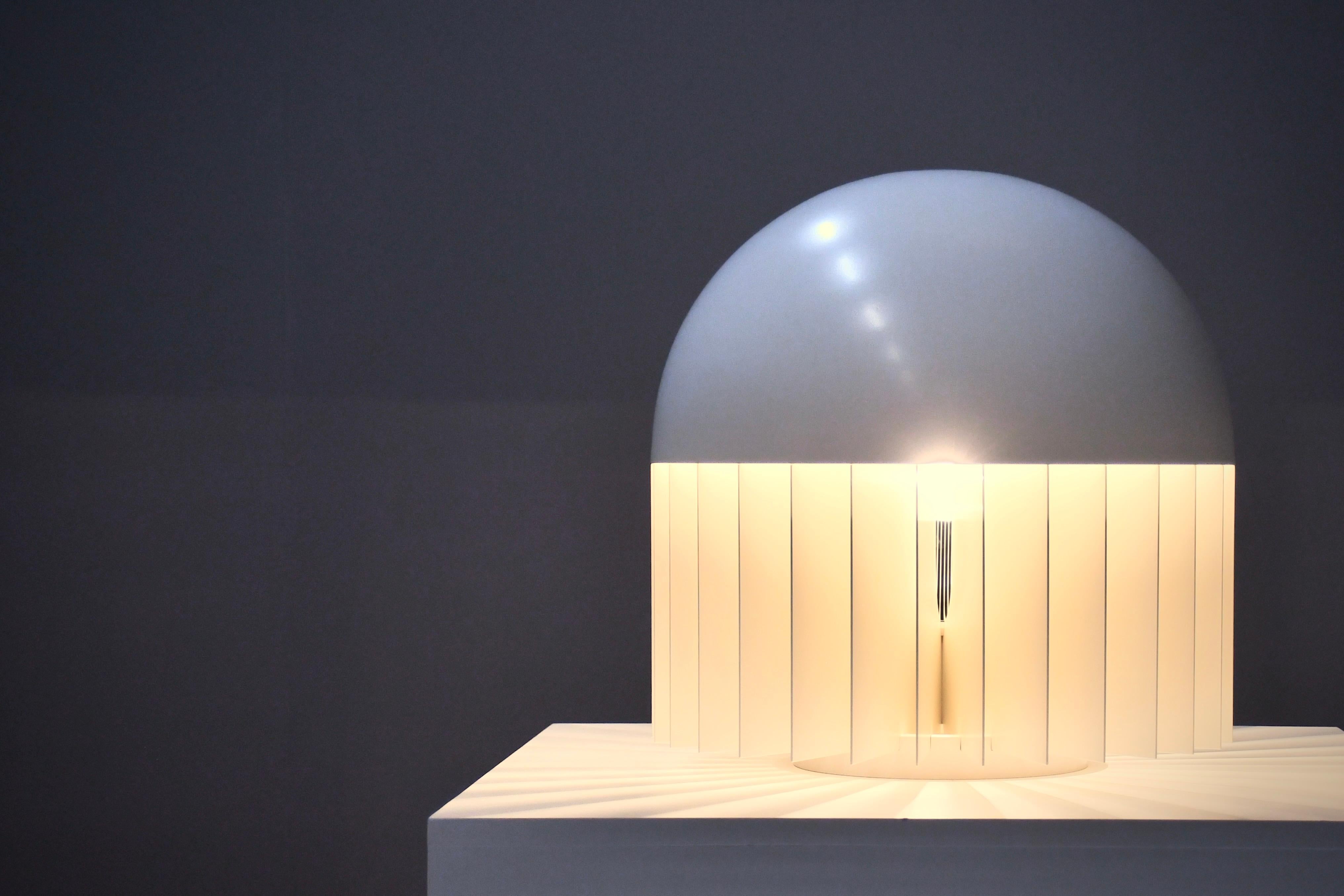 Enameled Large metal 'MT' Table / Floor Lamp by Giancarlo Mattioli for Sirrah, Italy 1969 For Sale