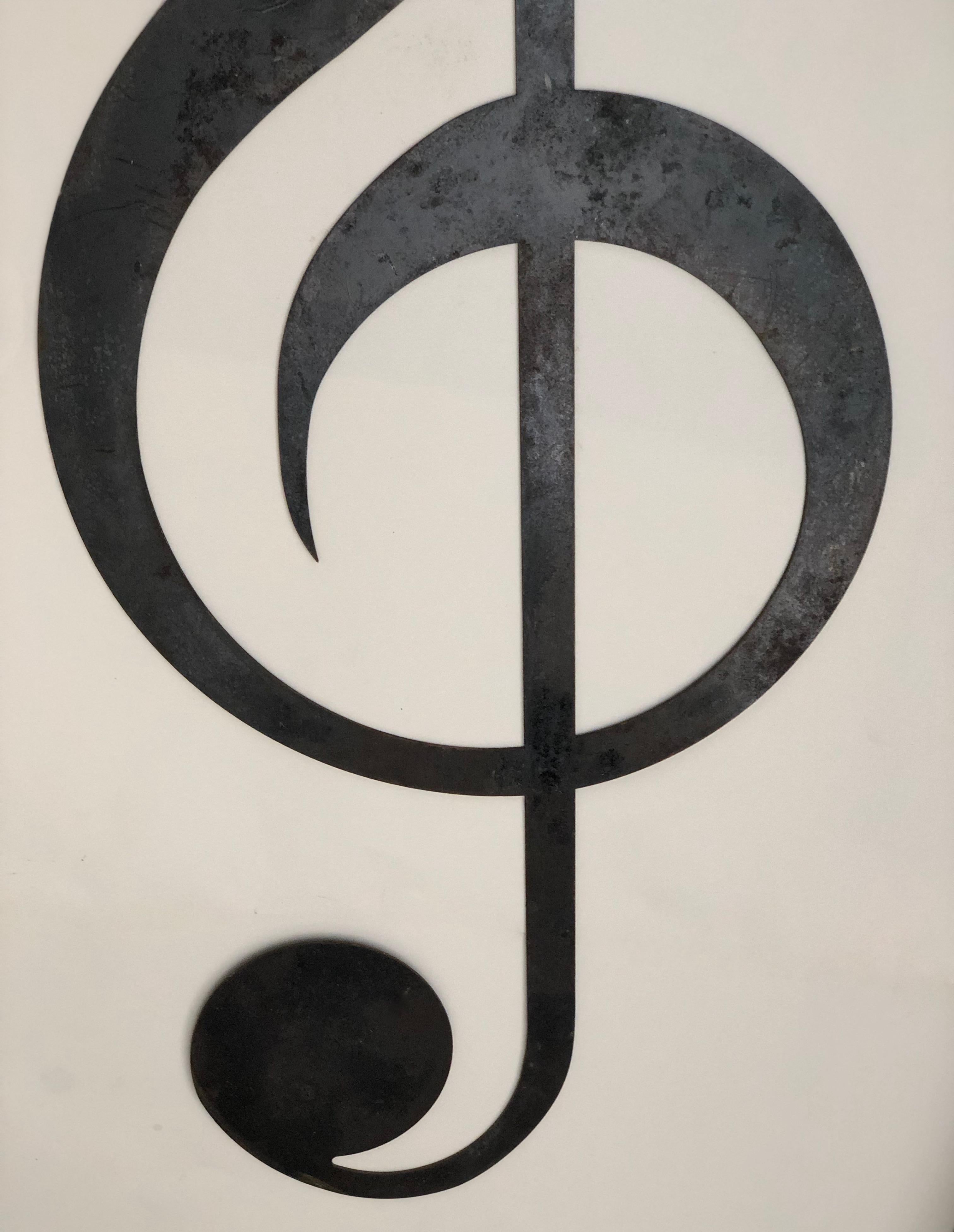 Czech Large Metal Music Note from the 1960s
