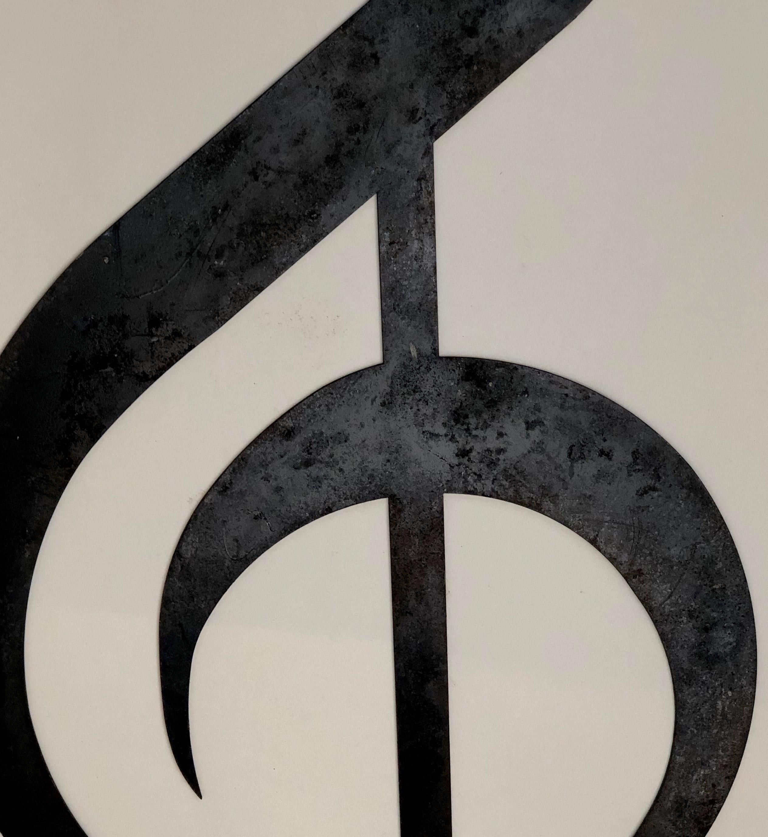 Large Metal Music Note from the 1960s In Good Condition In Vienna, Austria