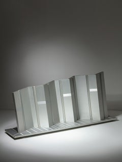 Salvatore Messina, Large Geometric Free Standing Metal Sculpture, Italy, 1970s