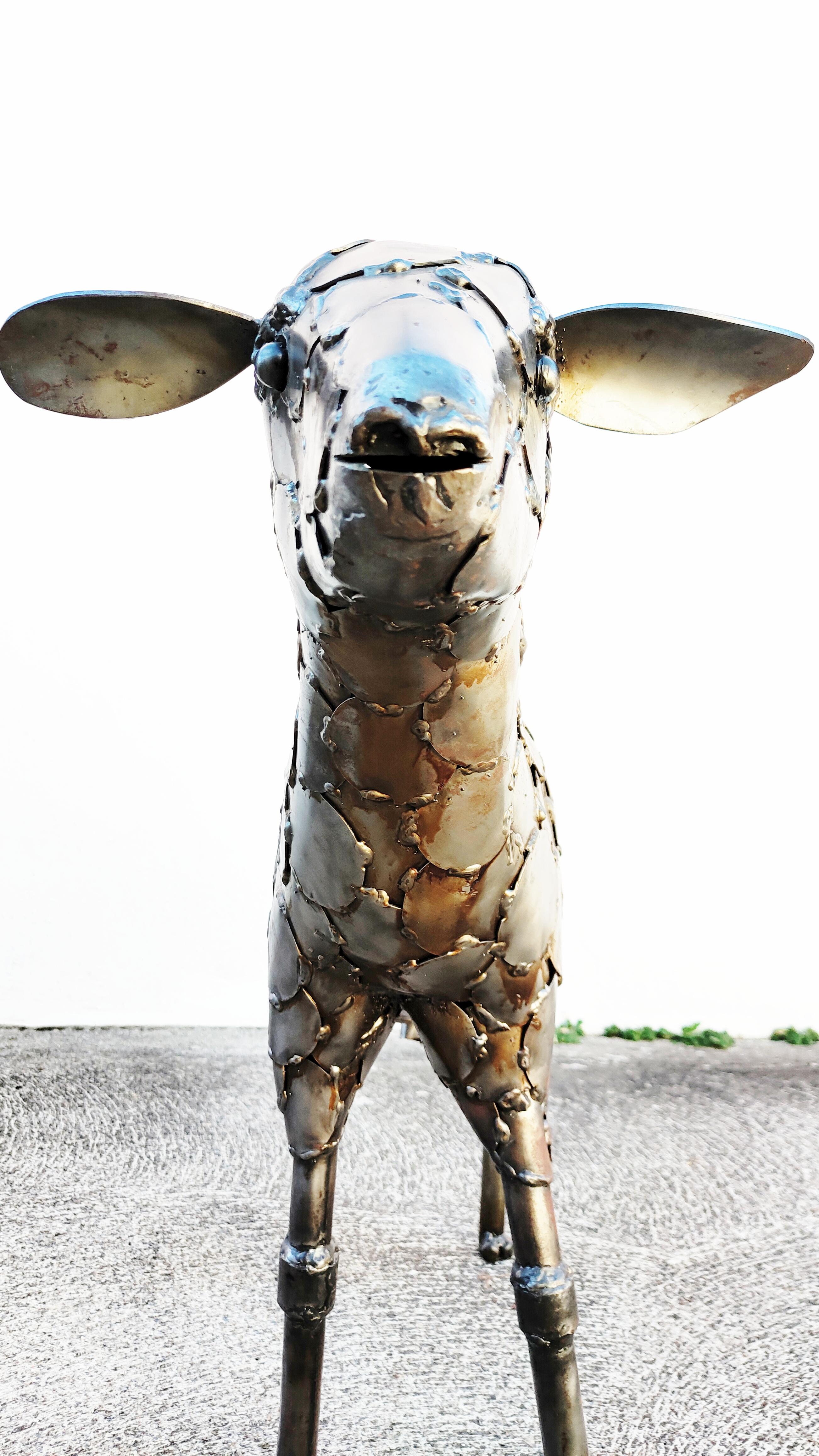 Large Metal Sheep Sculpture, Spain, 1970s For Sale 8