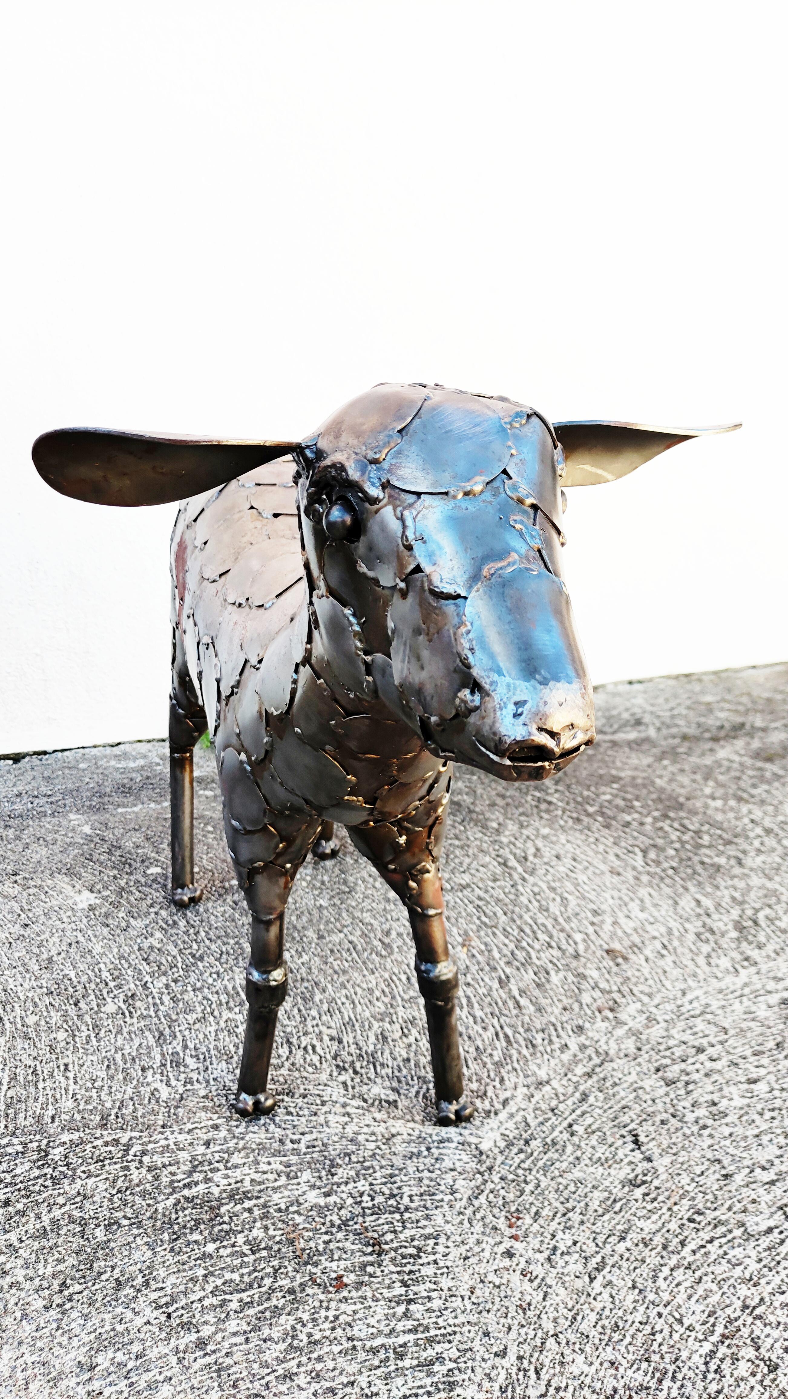 Large Metal Sheep Sculpture, Spain, 1970s For Sale 2