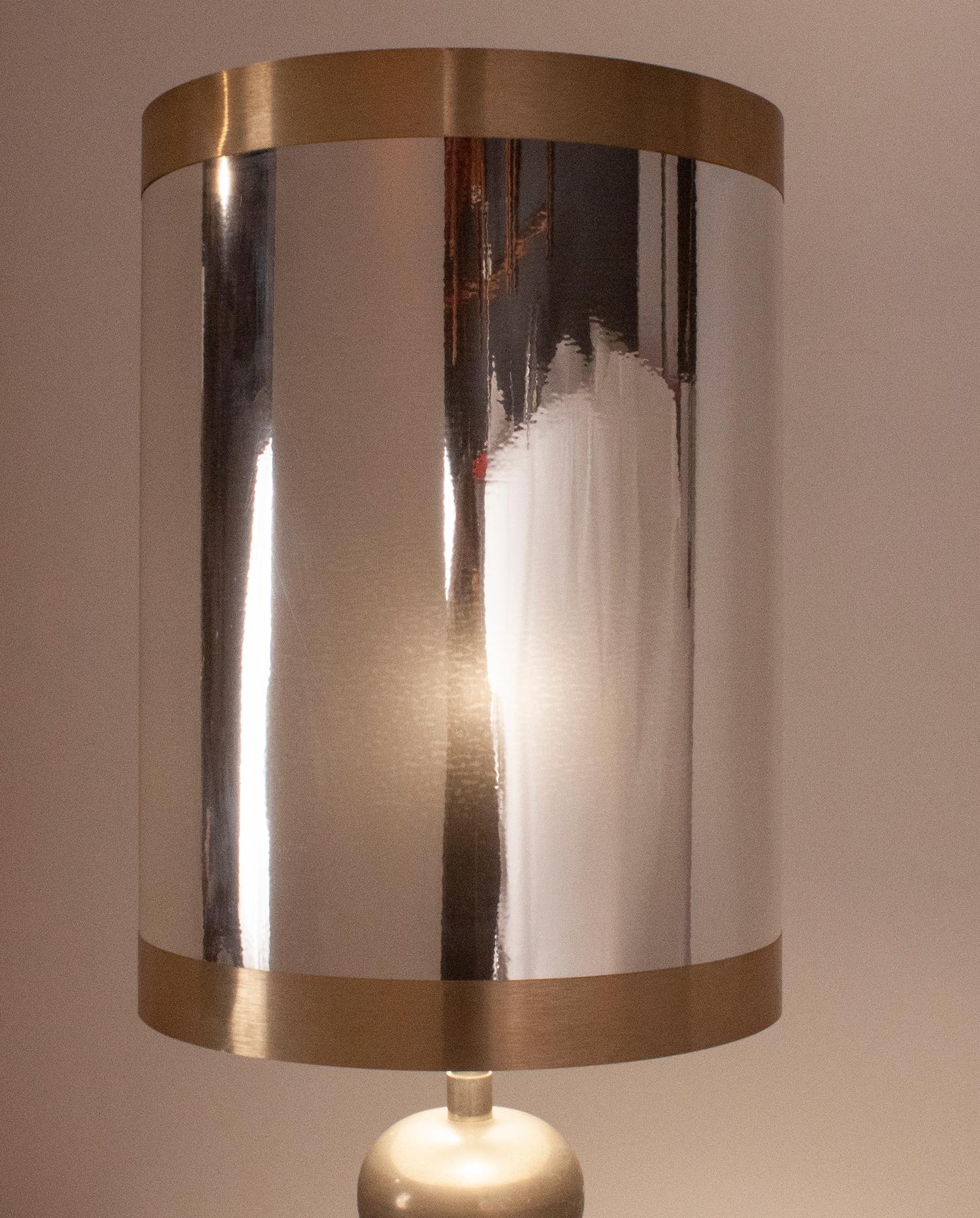 Mid-Century Modern Large Metal Table Lamp, Spain, 1970's For Sale