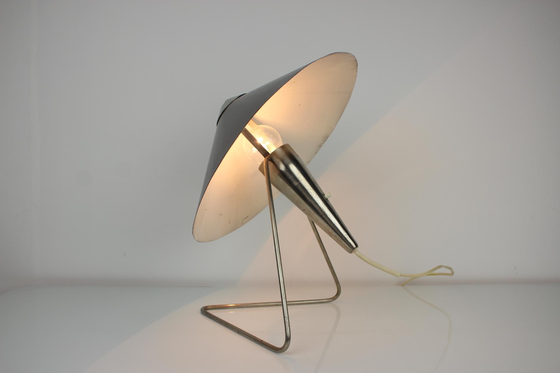 Large Metal Table Light by Helena Frantova for Okolo, 1960s For Sale 4