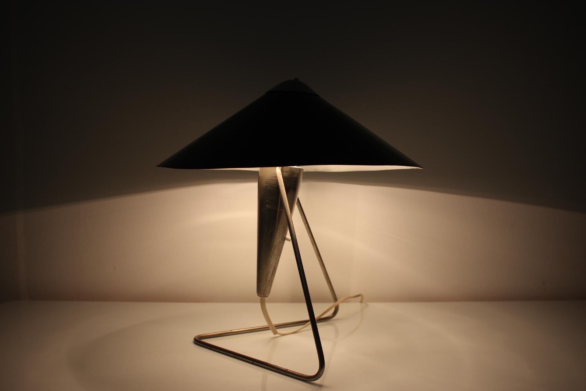 Large Metal Table Light by Helena Frantova for Okolo, 1960s For Sale 6
