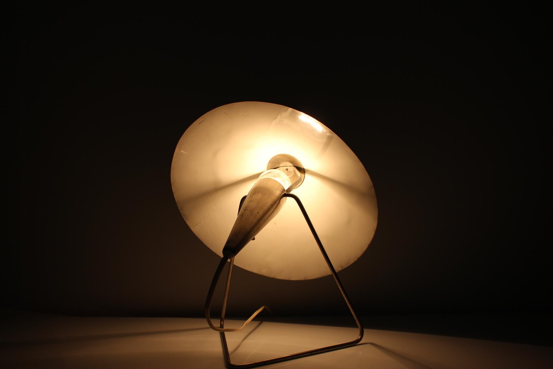 Large Metal Table Light by Helena Frantova for Okolo, 1960s For Sale 7