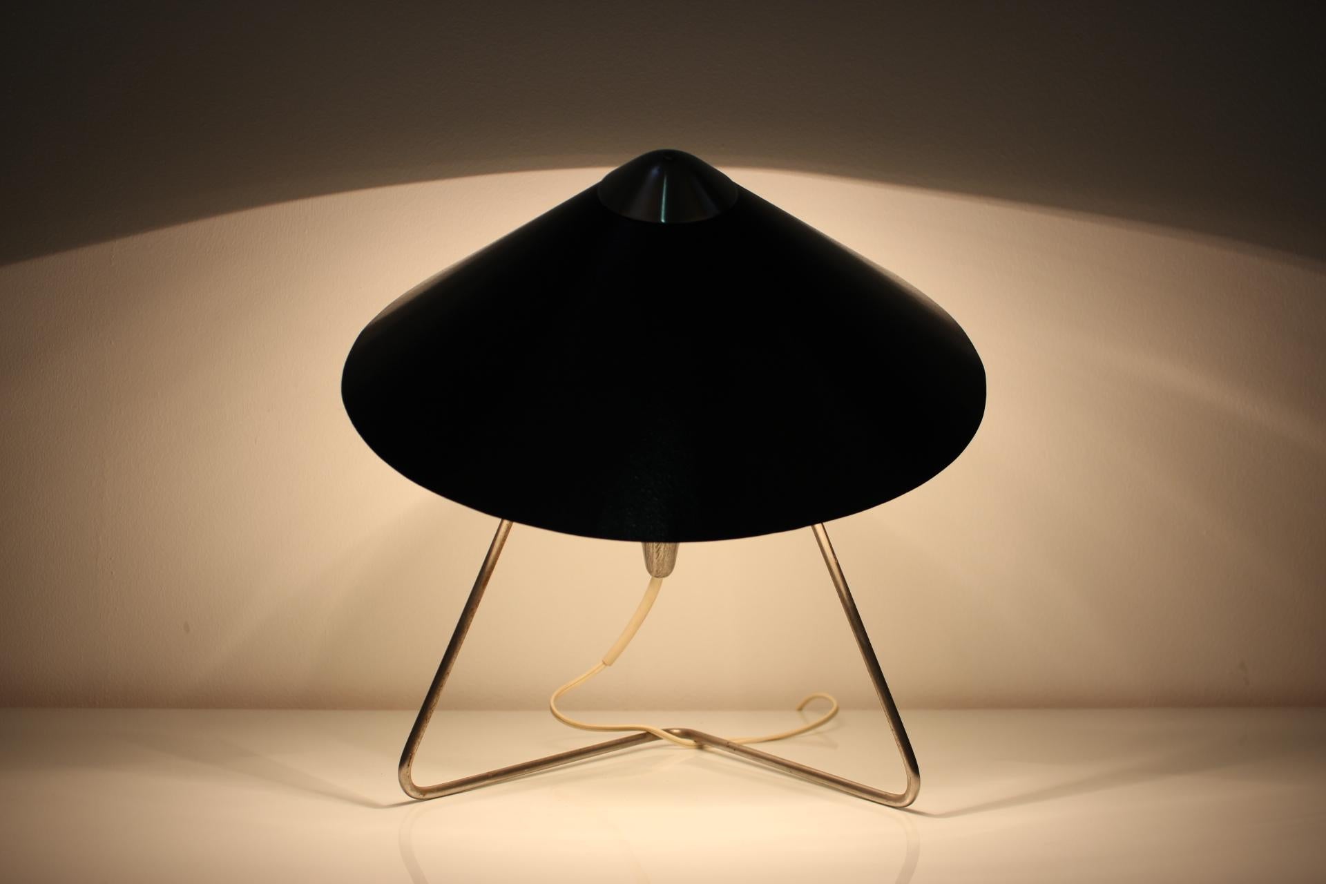 Large Metal Table Light by Helena Frantova for Okolo, 1960s For Sale 8