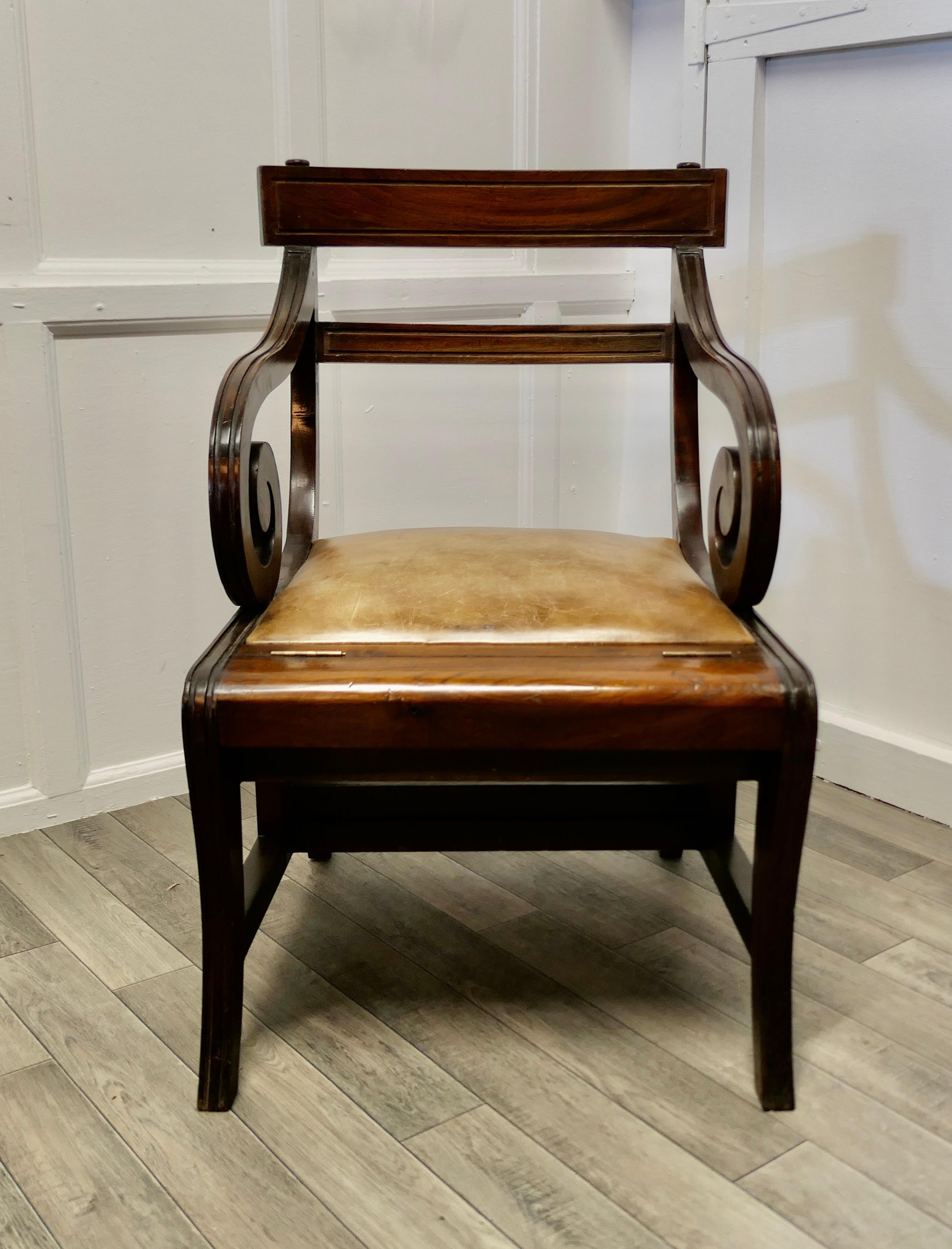 Regency Large Metamorphic Library Chair or Library Steps