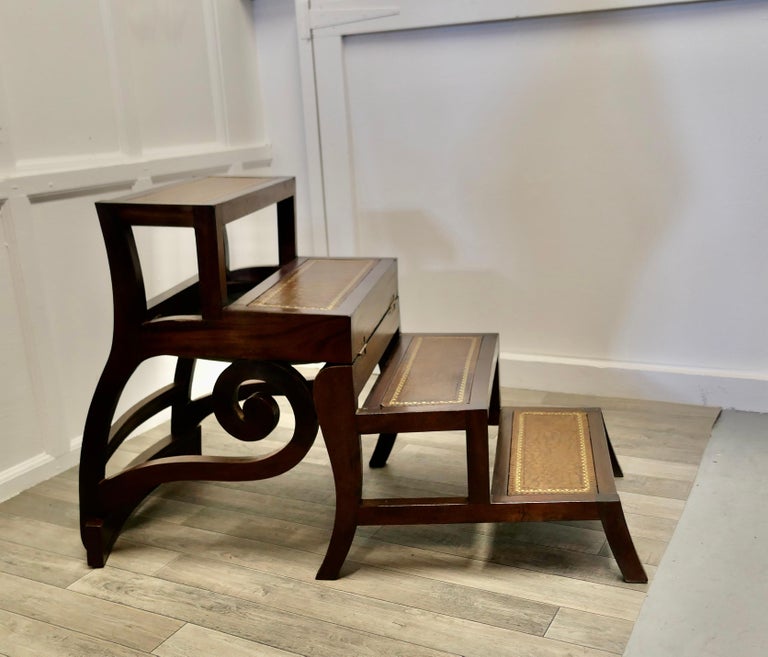 Large Metamorphic Library Chair or Library Steps For Sale at 1stDibs