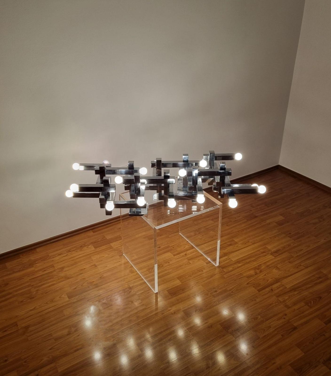 Large Metric Wall Lamp Designed by Gaetano Sciolari for Sciolari, Italy 60s 6