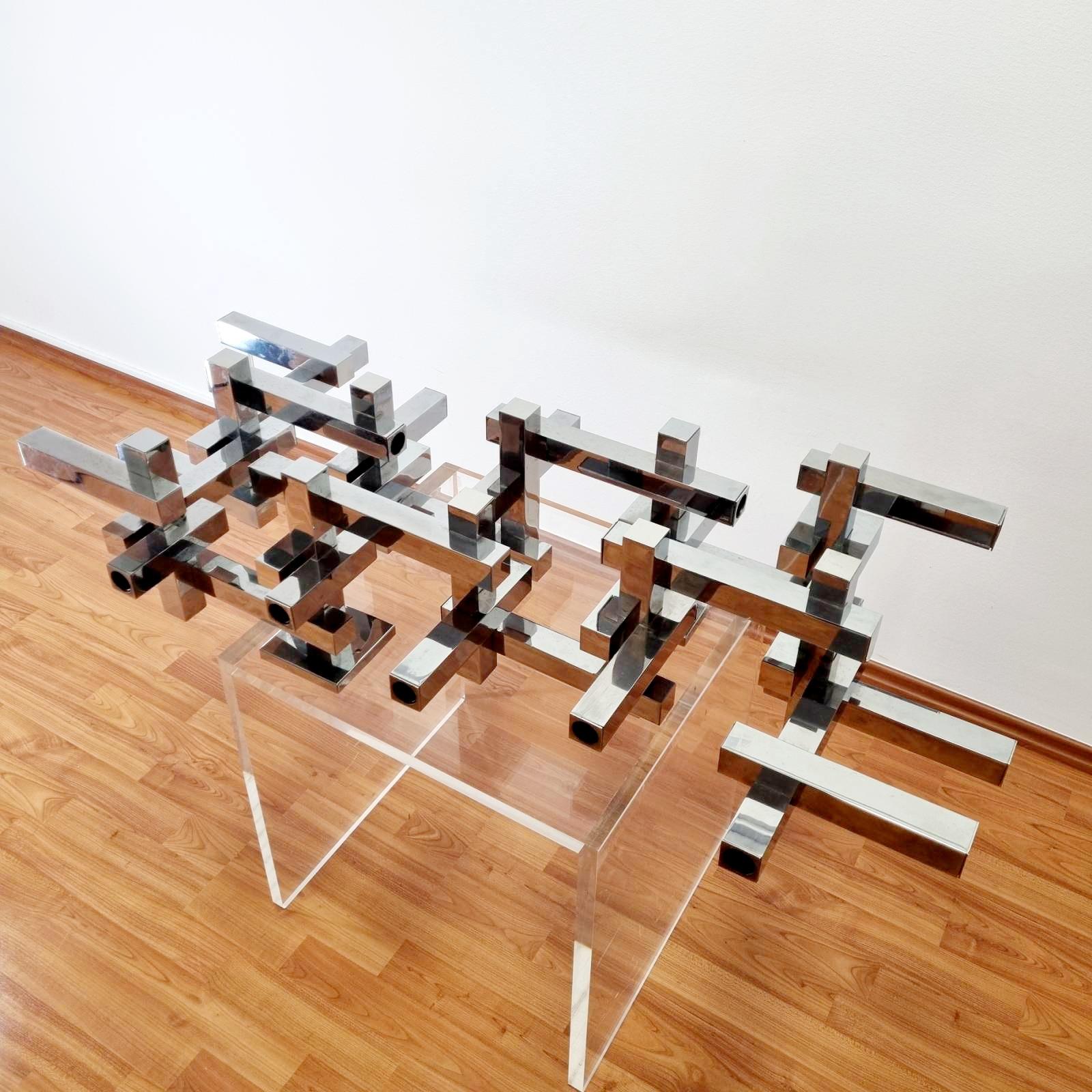 Large Metric Wall Lamp Designed by Gaetano Sciolari for Sciolari, Italy 60s 10