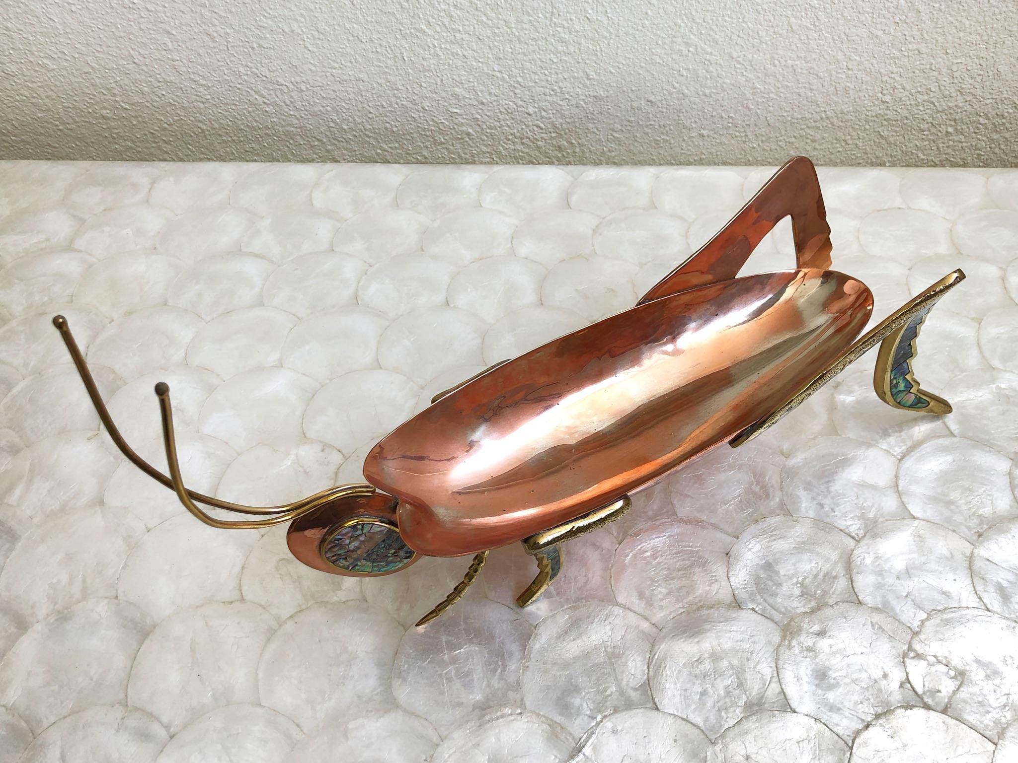 Polished Large Studio Mexican Brass and Copper Cricket Bowl