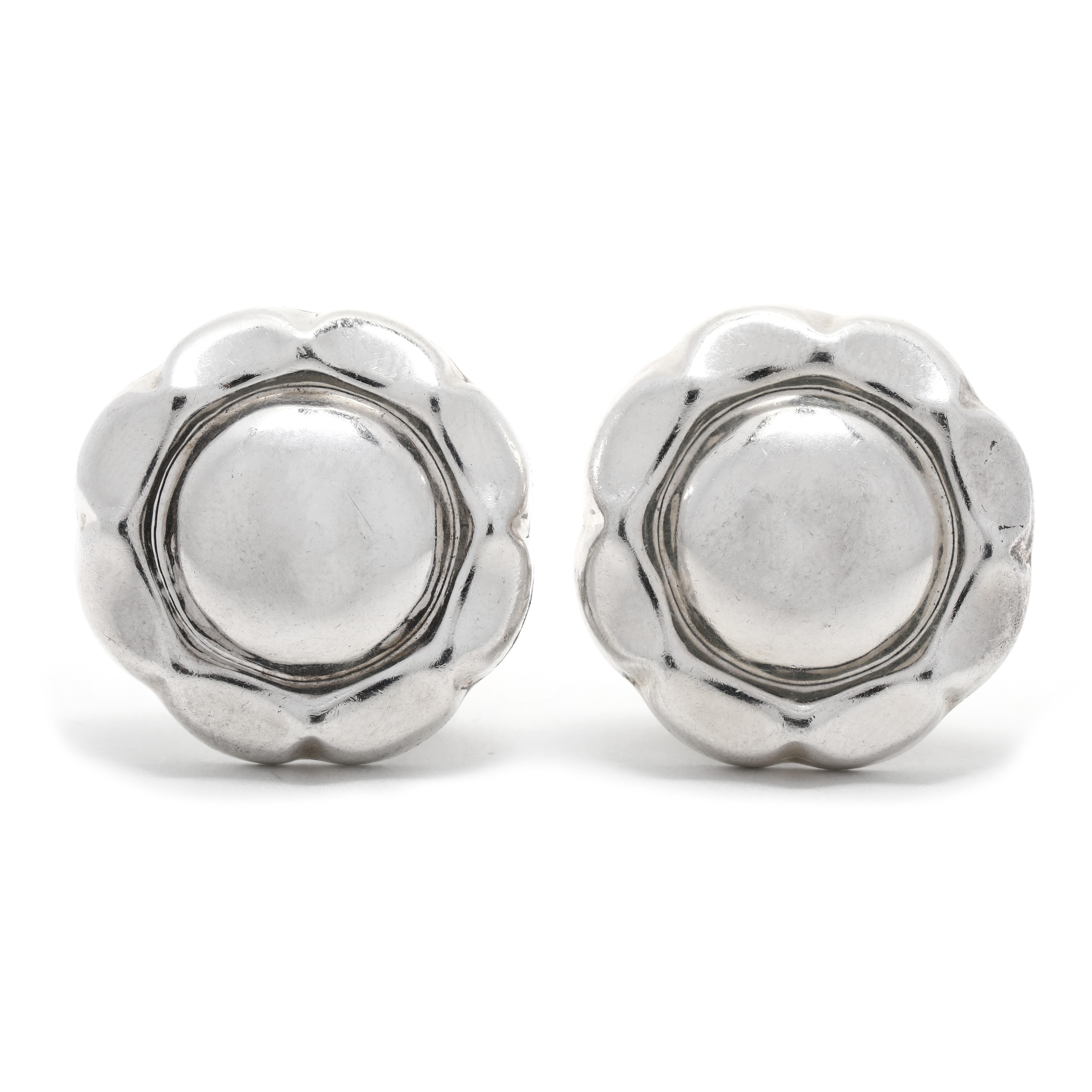 large sterling silver clip on earrings