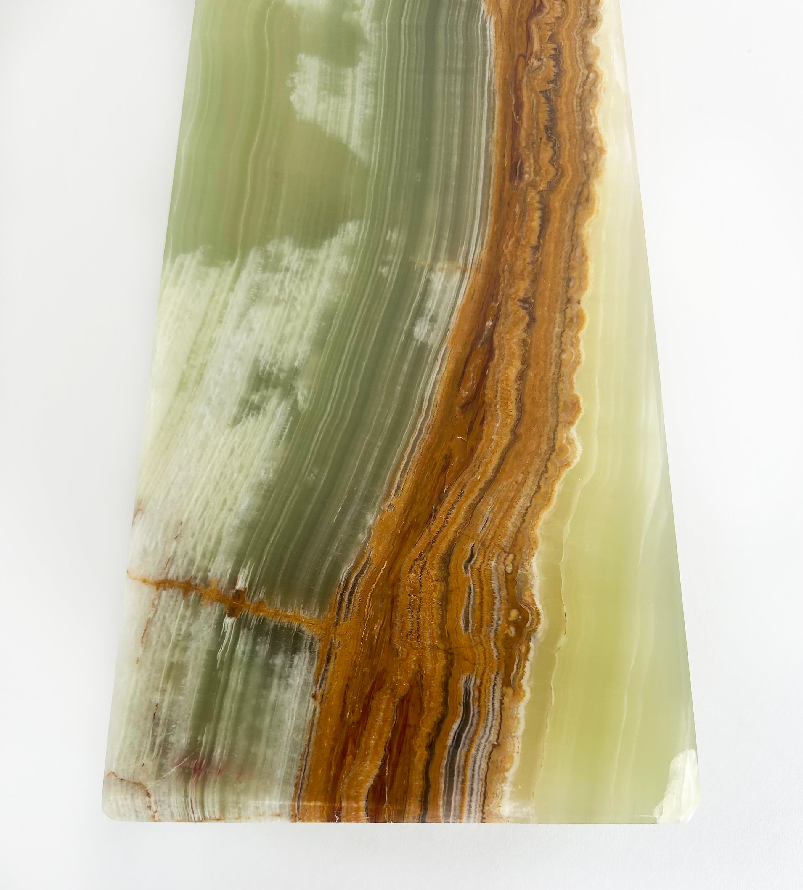 Large Mexican Green Onyx Tower Obelisk Specimen Weighing 20 lbs. For Sale 2